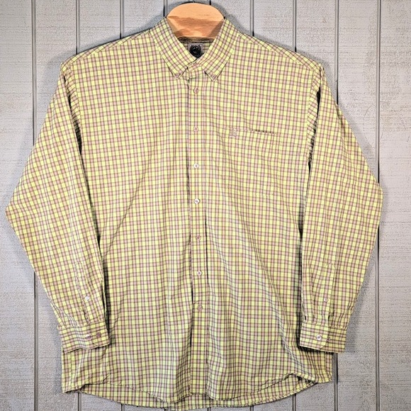 Cinch Dress Shirt Men's XXL Medium Lime Green Plaid Long Sleeve Western Cowboy - Picture 3 of 9